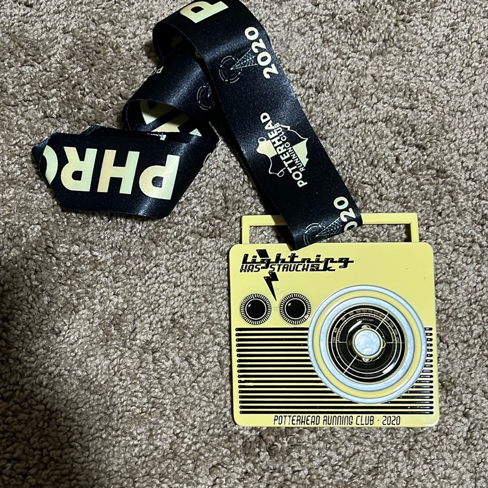 Hogwarts PHRC potterhead running club 2020 Lightning has struck 5k medal
